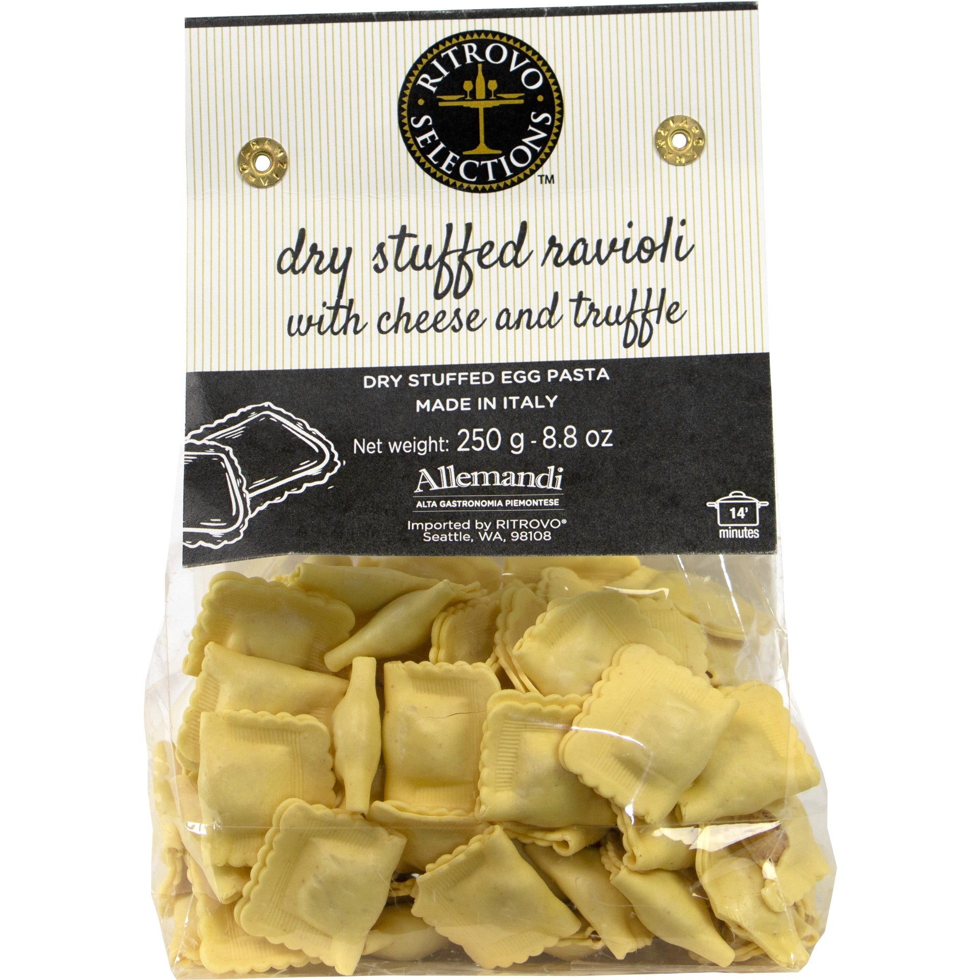 Allemandi Pasta Raviolini with Truffle and Cheese