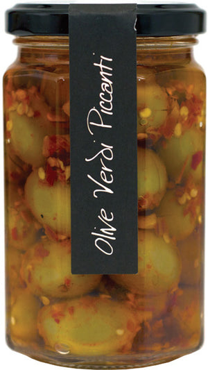 Olive Verdi Piccanti Spicy Green Olives - Casina Rossa