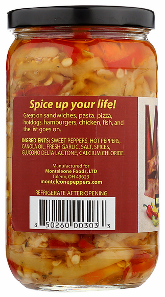 Monteleone Italian Peppers in Oil – St. Kilian's Cheese Shop