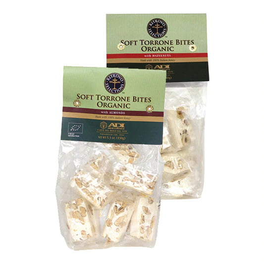 Soft Torrone Bites with Almonds Organic
