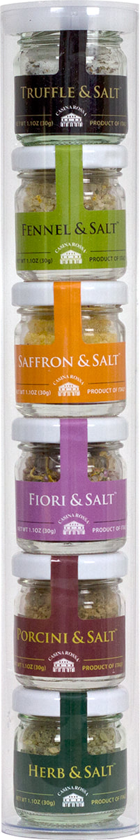 Casina Rossa Gourmet Sea Salt Gift Pack - 6 x 1.1 oz. Jars